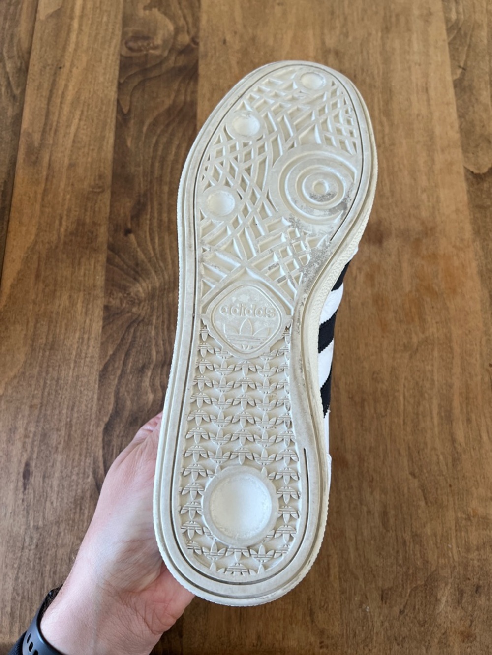 adidas Busenitz White and Black Leather Skate Sneakers - Picture 4 of 4